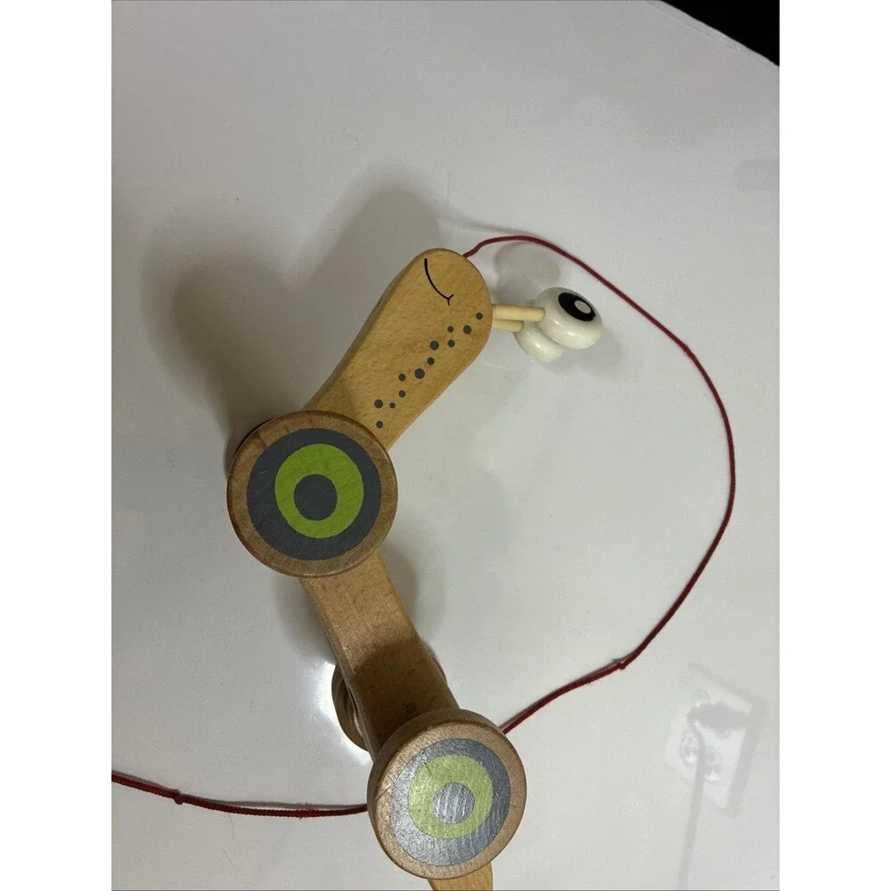 Hape Walk-A-Long Wooden Pull Toy / Toddler Walking Toy Natural Wood